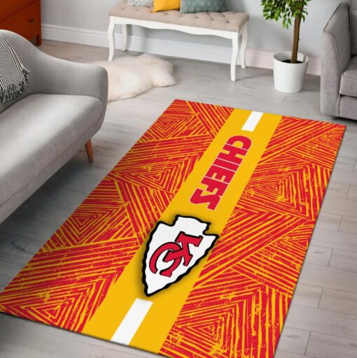 nfl kansas city chiefs texture pattern premium area rug size s m l nla05051044396406 9bsas