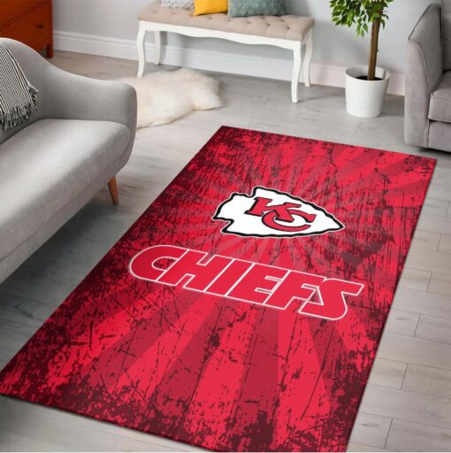 nfl kansas city chiefs vintage pattern premium area rug size s m l nla05441072664014 36bji