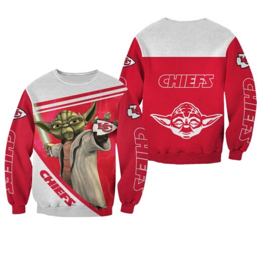 nfl kansas city chiefs yoda limited edition all over print mens and womens sweatshirt s 5xl nla00101010966890 y8ei1