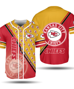 Kansas City Chiefs Red Gold Baseball Jersey