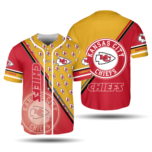 Kansas City Chiefs Red Gold Baseball Jersey