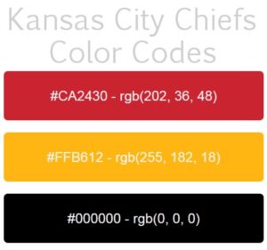 Chiefs Team Colors