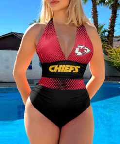 Kansas City Chiefs Halter Neck One piece Swimsuit