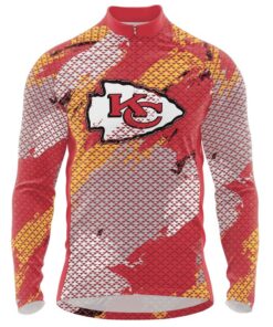 Kansas City Chiefs Raglan Men's Cycling Jersey LONG