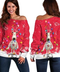 Kansas City Chiefs Off Shoulder Sweaters