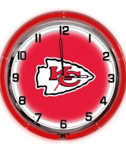 Kansas City Chiefs Neon Clock